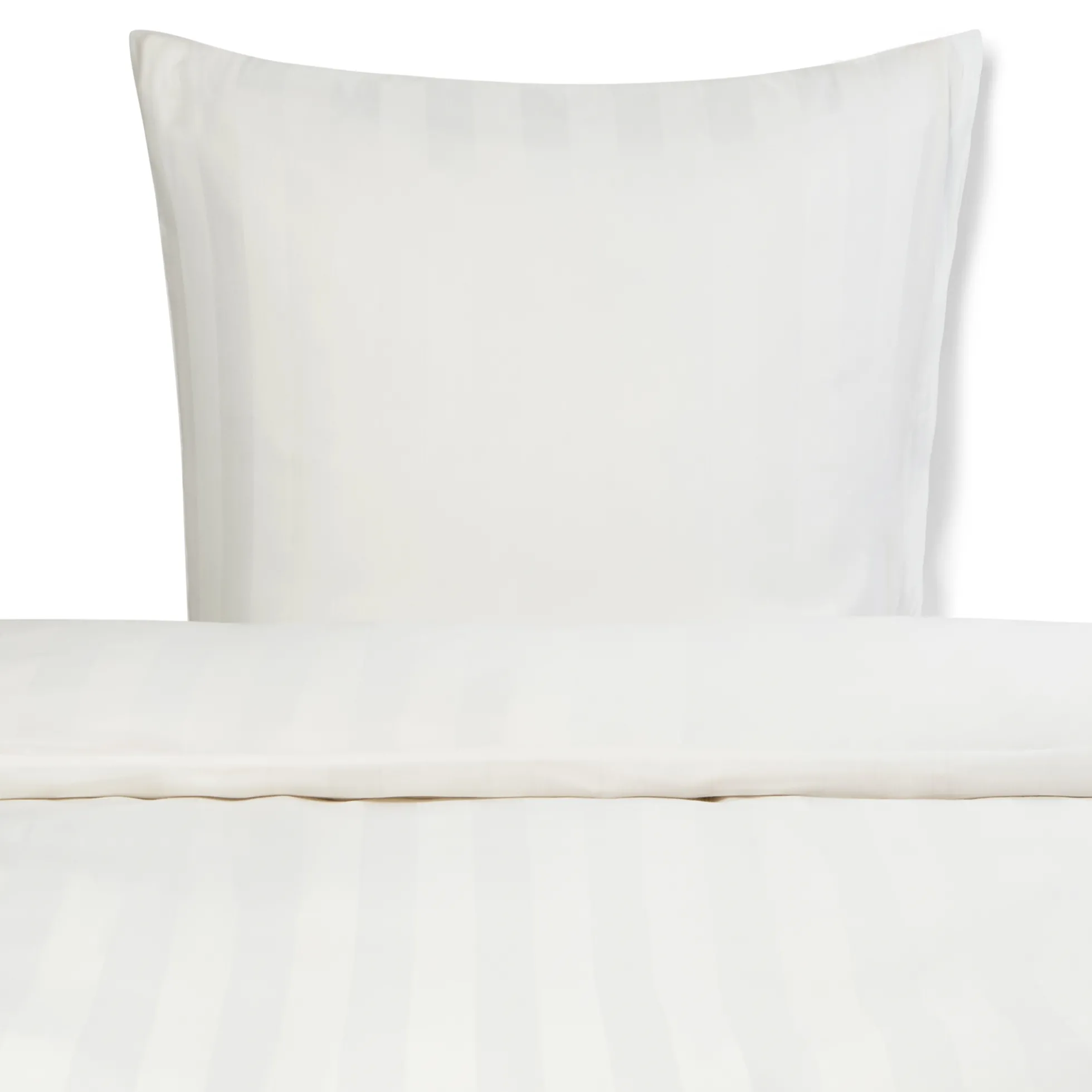 Bambus sengetøj 140x220 cm - 100% bambus - Hvide jacquardvævet striber