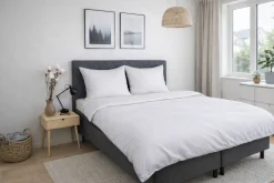 Bambus sengetøj 140x220 cm - 100% bambus - Hvid
