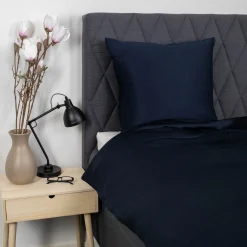 Bambus sengetøj 140x200 cm - 100% bambus - Mørkeblå