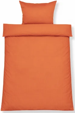 Bambus sengetøj 140x220 cm - 100% bambus - Orange satinvævet