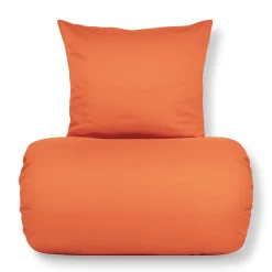 Bambus sengetøj 140x220 cm - 100% bambus - Orange satinvævet