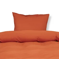 Bambus sengetøj 140x200 cm - 100% bambus - Orange satinvævet