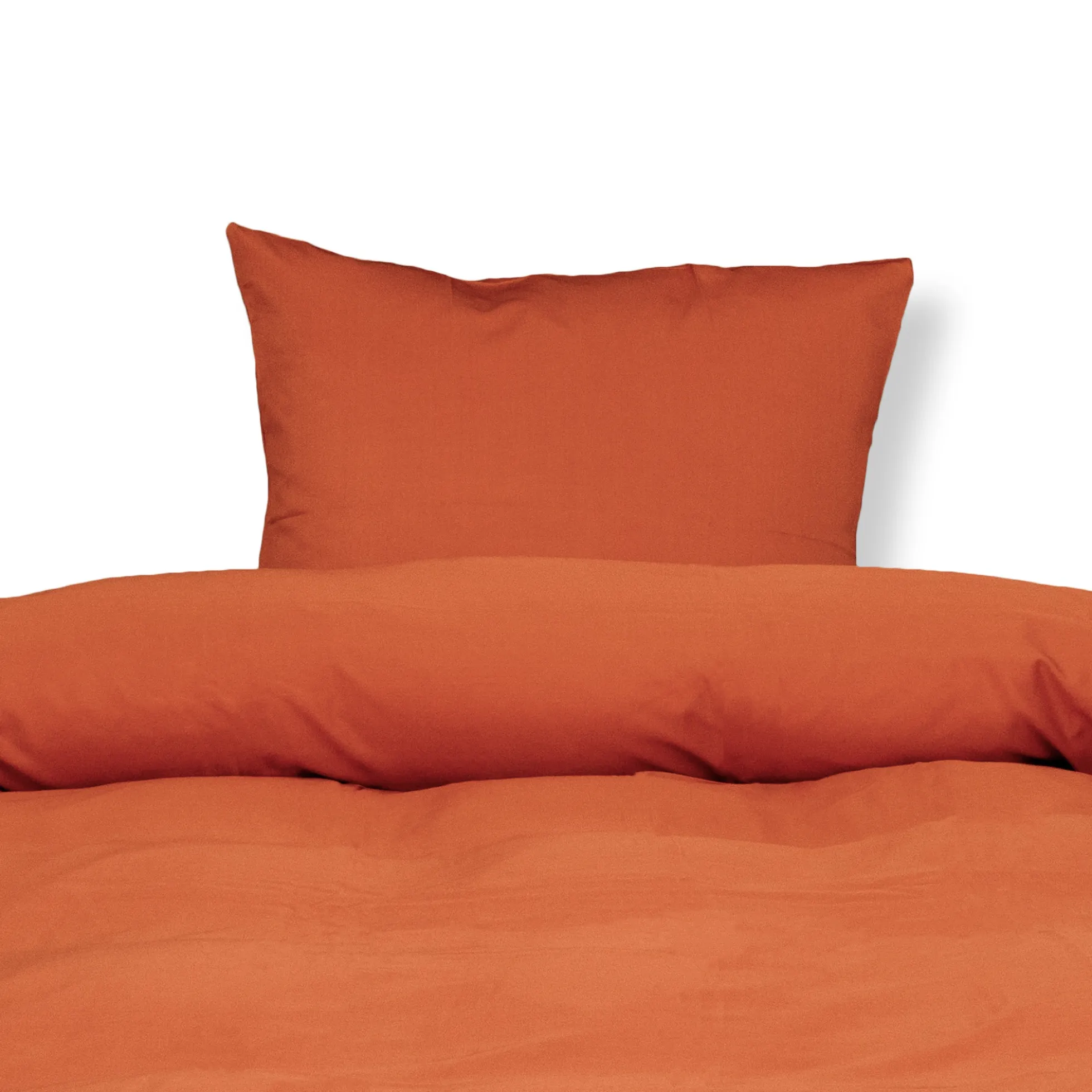 Bambus sengetøj 140x200 cm - 100% bambus - Orange satinvævet