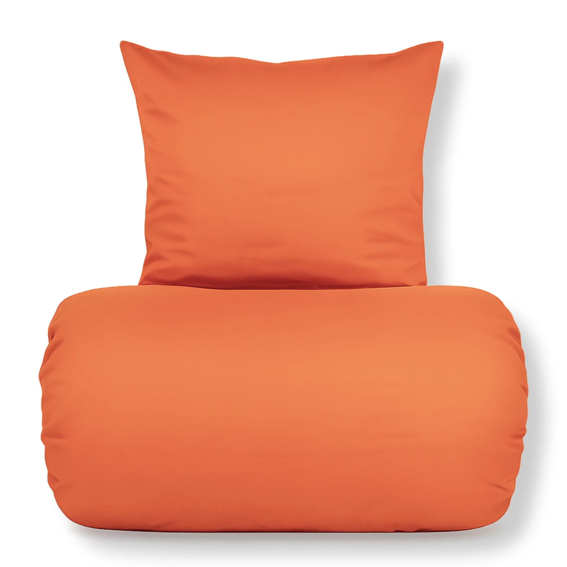 Bambus sengetøj 140x200 cm - 100% bambus - Orange satinvævet