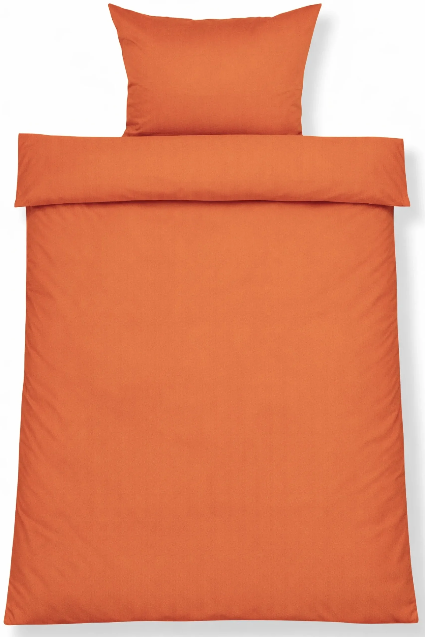 Bambus sengetøj 140x200 cm - 100% bambus - Orange satinvævet