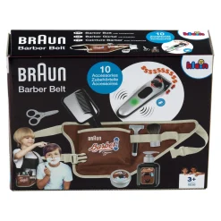 Barbersæt til børn med batteridrevet trimmer og tilbehør - 10 dele - Braun