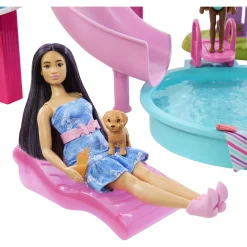 Barbie Dream Land poolsæt med rutsjebane - 17 dele