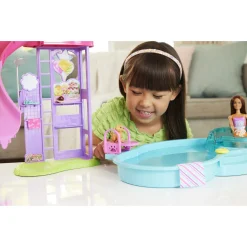 Barbie Dream Land poolsæt med rutsjebane - 17 dele