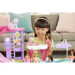Barbie Dream Land poolsæt med rutsjebane - 17 dele