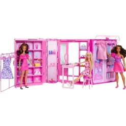 Barbie drømmeklædeskab med dukke, tøj og accessories - 91 cm