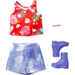 Barbie dukketøj med outfit og accessories - assorteret