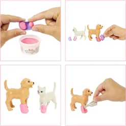 Barbie dyrlægeklinik med dukke, kæledyr og gipsfunktion - 10+ dele