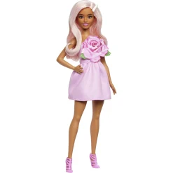 Barbie Fashionista dukke - Kjole med lyserød rose - 30
