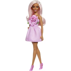 Barbie Fashionista dukke - Kjole med lyserød rose - 30