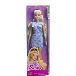 Barbie Fashionista dukke - Kjole med blå sløjfe - 30 cm