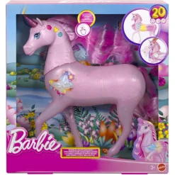 Barbie interaktiv enhjørning med lys, lyd og musik - 30 cm
