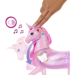 Barbie interaktiv enhjørning med lys, lyd og musik - 30 cm