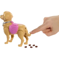 Barbie Malibu med hund der går og går på potte - 14 dele - 30 cm