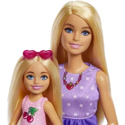 Barbie Malibu og Chelsea picnic-legesæt med 2 dukker - 11 dele