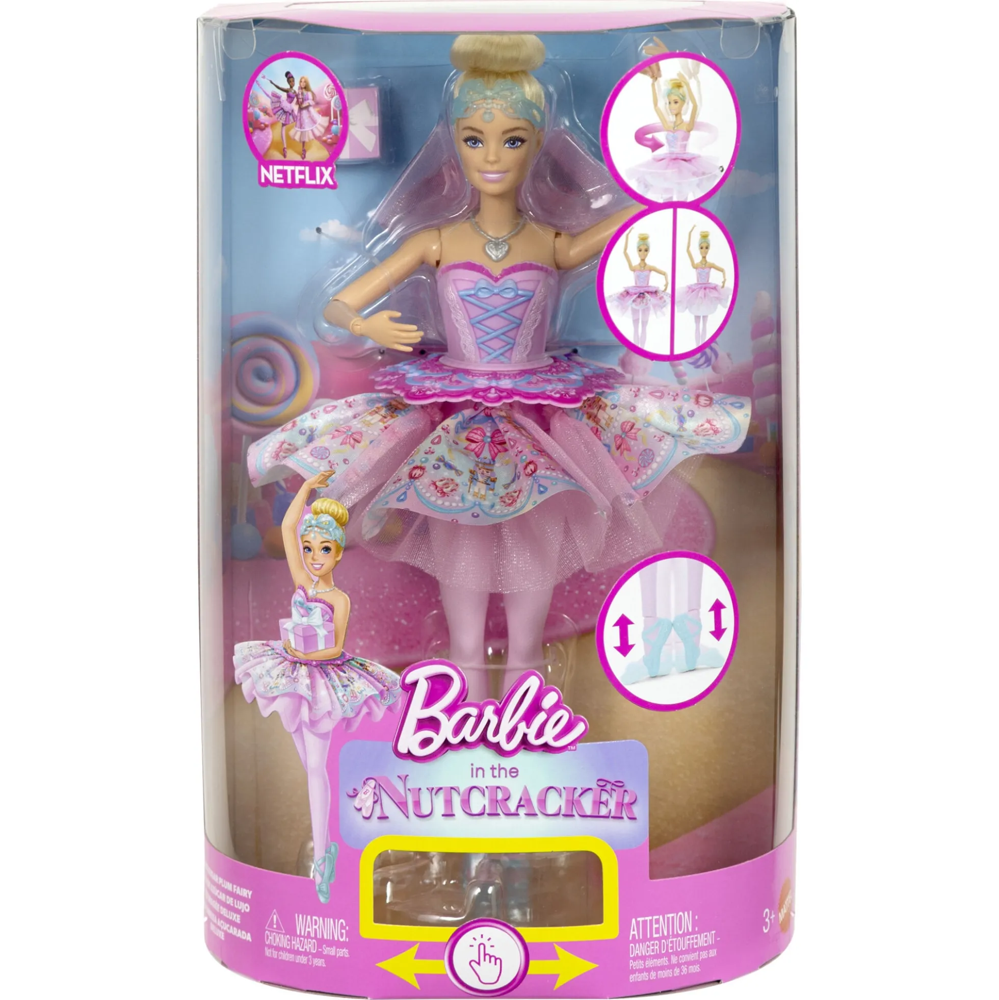 Barbie Nøddeknækkeren Clara ballerina med magisk tutu - 30 cm