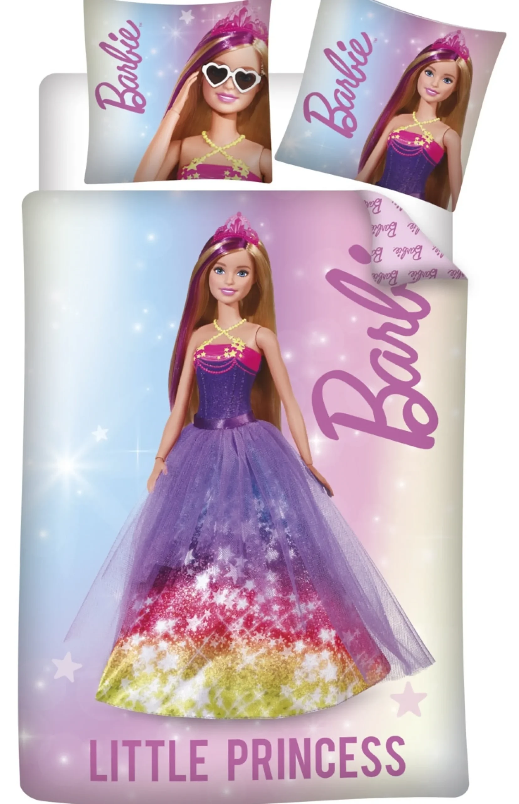 Barbie sengetøj - 100% bomuld - Junior sengetøj 100x140 cm - Little Princess