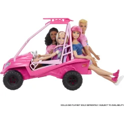 Barbie strandbuggy med strandtilbehør og plads til 4 dukker - 25x35 cm