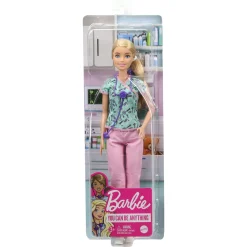 Barbie sygeplejerske dukke med stetoskop - 30 cm