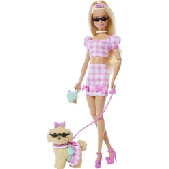 Barbie Twinning Looks dukke med matchende hund og accessories - 12 dele - 30 cm