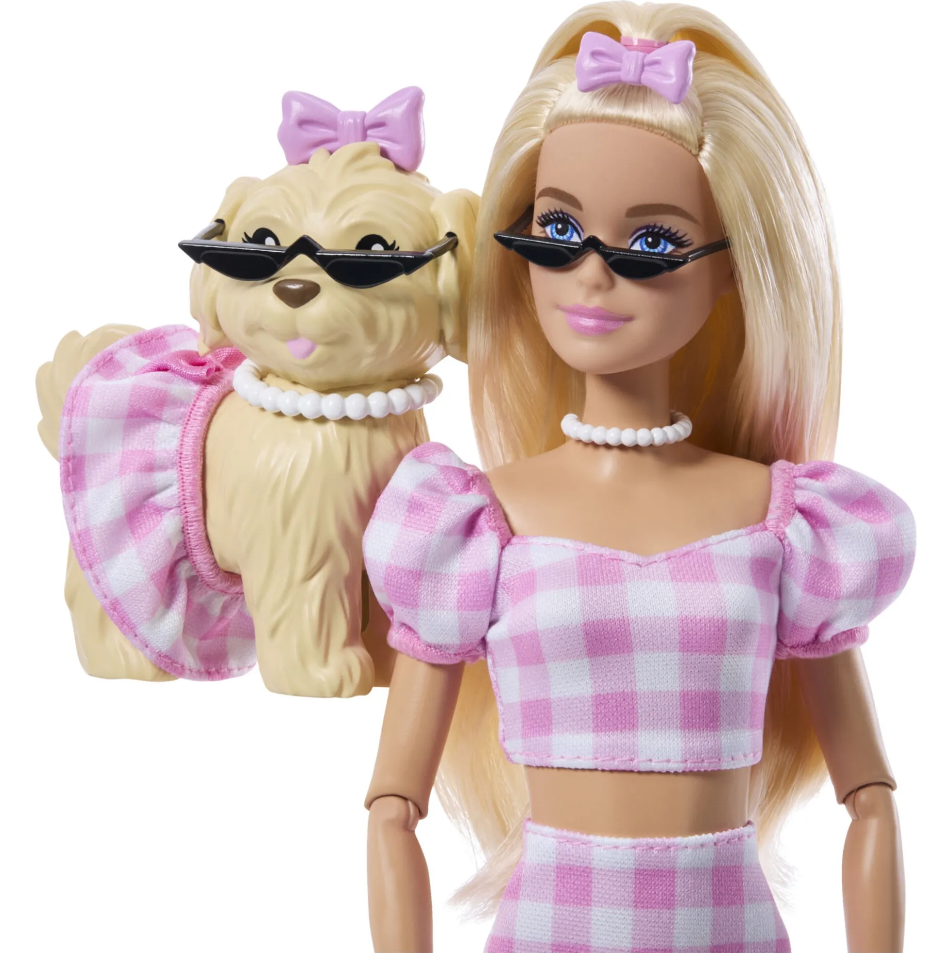 Barbie Twinning Looks dukke med matchende hund og accessories - 12 dele - 30 cm