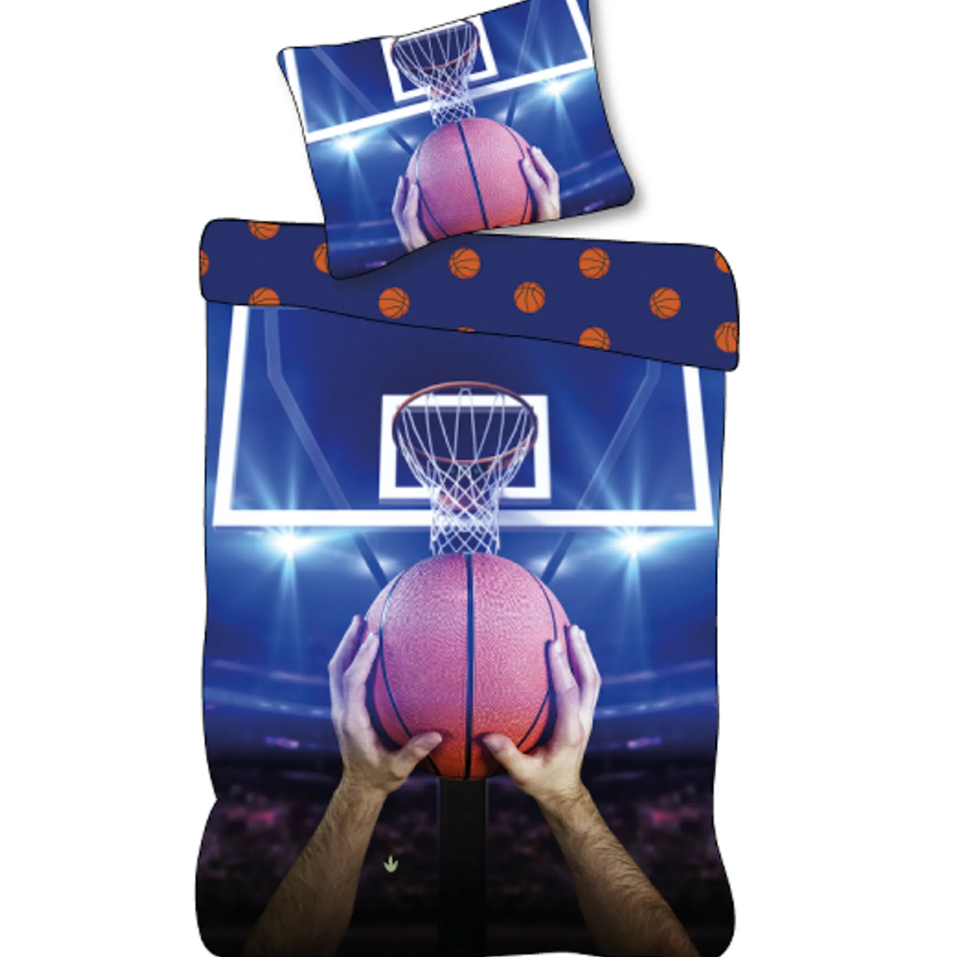 Basketball sengetøj - 100% bomuld - Børnesengetøj 140x200 cm