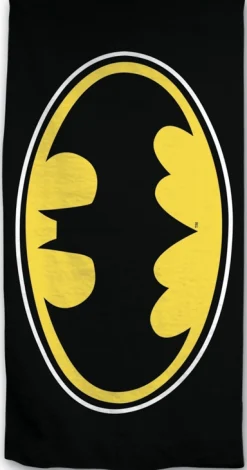 Batman håndklæde - 70x140 cm - 100% bomuld - Blødt badehåndklæde med Batman logo