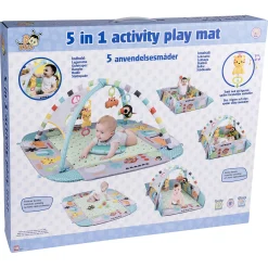 B Beez 5-i-1 legemåtte - babygym med rangler og bolde - fra 0 mdr.