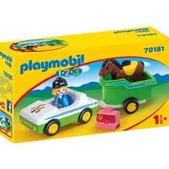 Bil med hestetrailer - PL70181 - PLAYMOBIL 1.2.3