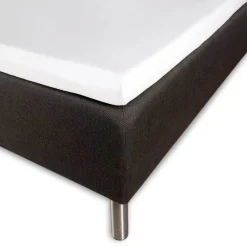 Blødt kuvertlagen 90x210 cm - 100% bomuldssatin - 8 cm i højden - Hvidt lagen til topmadras - Borås Cotton Cloud satin lagen