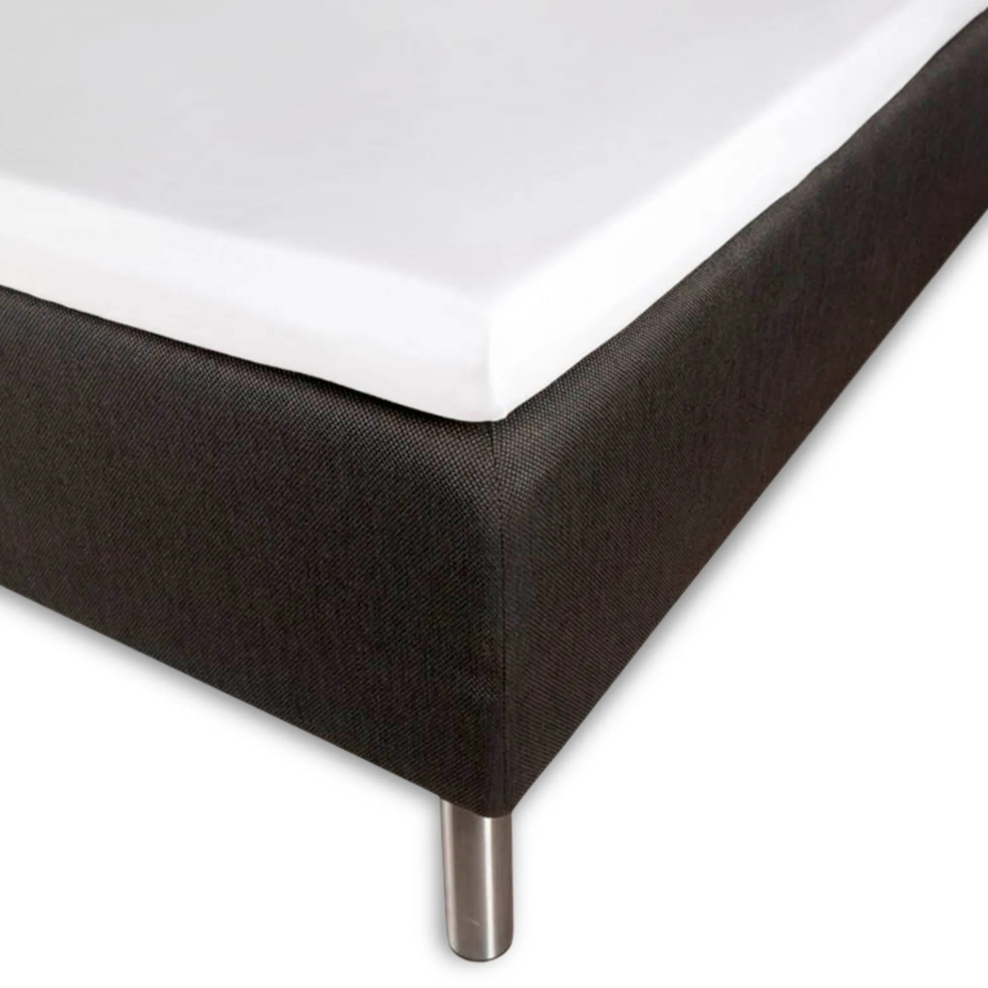 Blødt kuvertlagen 90x210 cm - 100% bomuldssatin - 8 cm i højden - Hvidt lagen til topmadras - Borås Cotton Cloud satin lagen