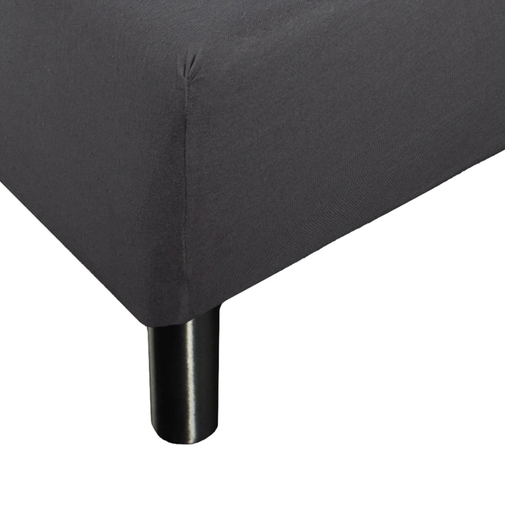 Blødt lagen 90x210 cm - Faconlagen i 100% bomuldssatin - Antracit gråt boxlagen til madras - Borås Cotton Cloud satin lagen