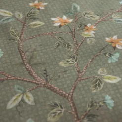 Blomstret dobbelt sengetøj 200x220 cm - Grønt vendbart sengesæt i 100% blød bomuld - Okinawa green - Pip Studio sengelinned