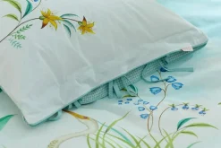 Blomstret sengetøj - 140x200 cm - Jolie white - Sengesæt med 2 i 1 design - 100% bomuld - Pip Studio sengetøj
