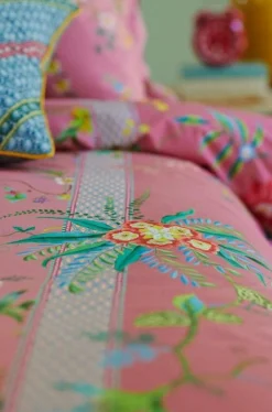 Blomstret sengetøj - 140x200 cm - Petites Fleur Pink - 2 i 1 sengesæt - 100% bomuld - Pip Studio sengetøj