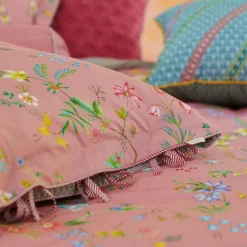 Blomstret sengetøj - 140x200 cm - Petites Fleur Pink - 2 i 1 sengesæt - 100% bomuld - Pip Studio sengetøj