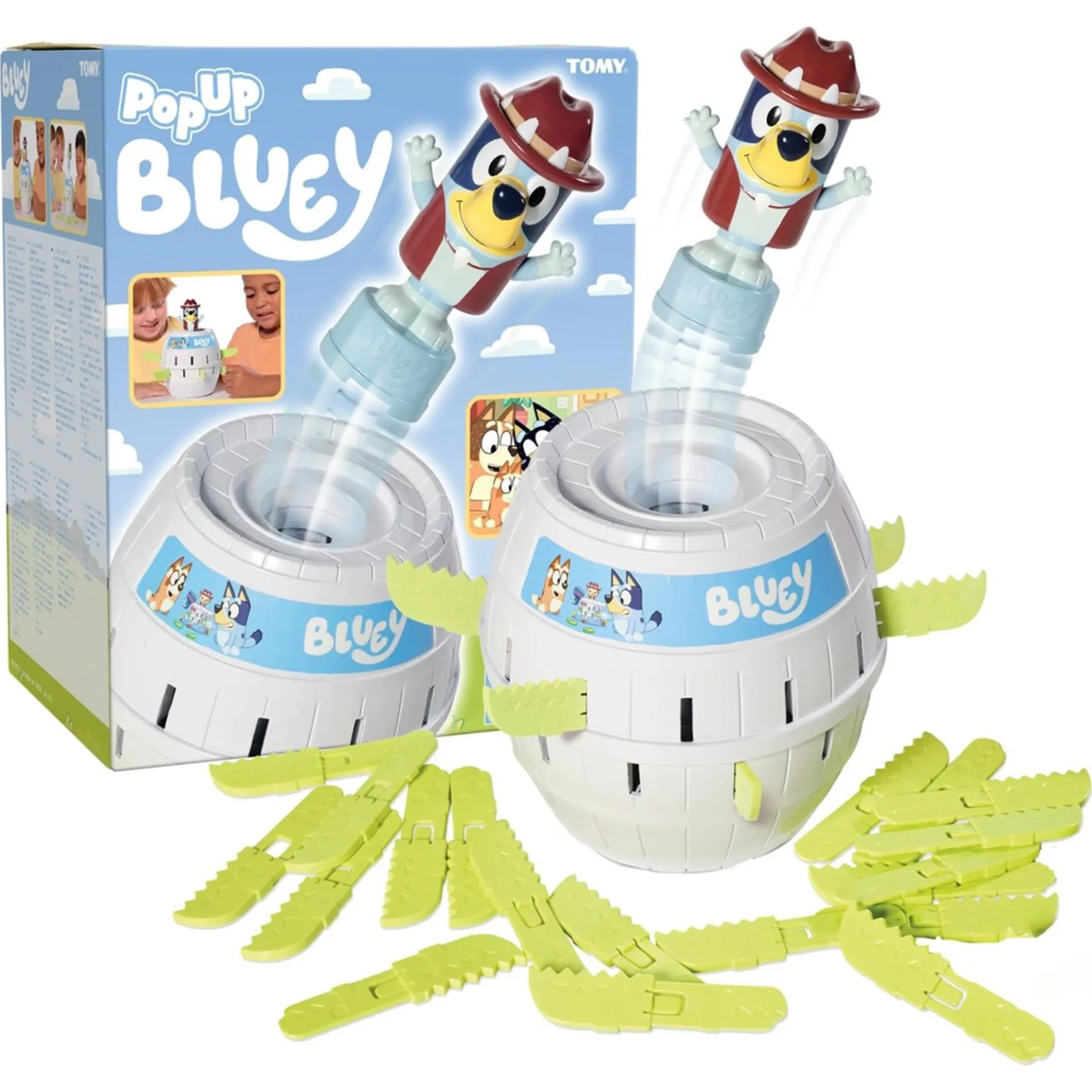 Bluey Pop-Up børnespil med overraskelseseffekt - 2-4 spillere