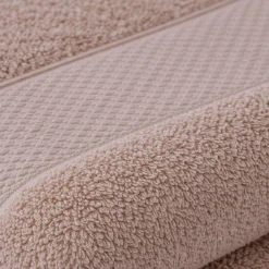 Bomulds håndklæde - 100% bomuld - Badehåndklæde 70x140 cm - Diamant - Sand
