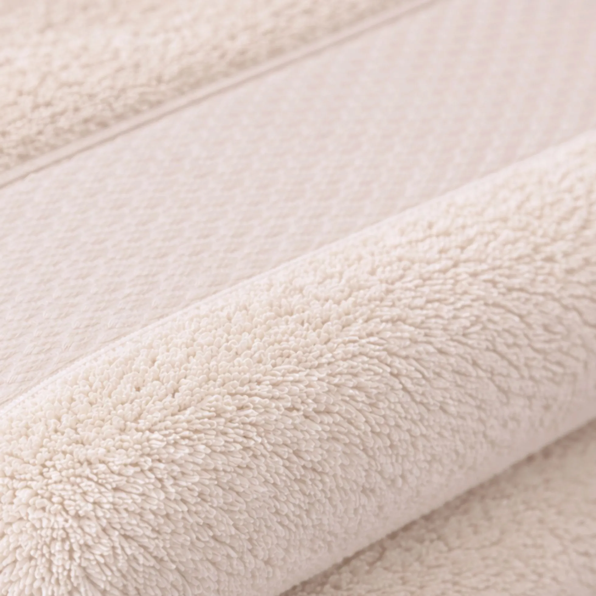 Bomulds håndklæde - 100% bomuld - Badehåndklæde 70x140 cm - Diamant - Creme