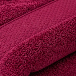 Bomulds håndklæde - 100% bomuld - Badehåndklæde 70x140 cm - Diamant - Aubergine