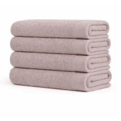Bomulds håndklæde - 100% bomuld - Badehåndklæde 70x140 cm - Valmue - Rosa