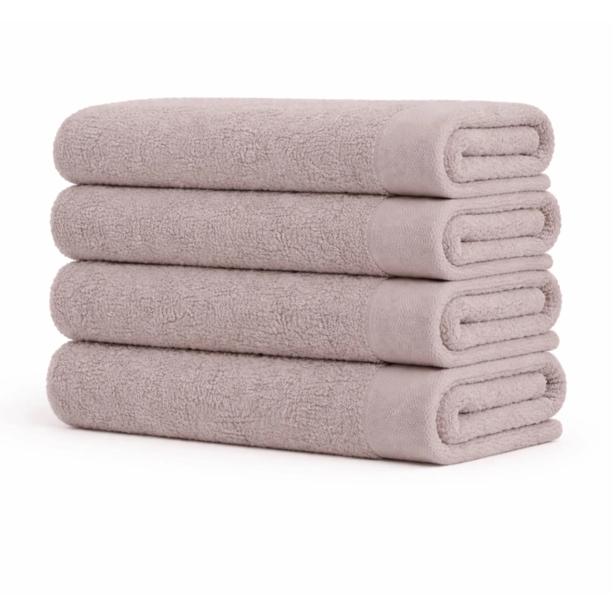 Bomulds håndklæde - 100% bomuld - Badehåndklæde 70x140 cm - Valmue - Rosa