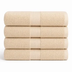 Bomulds håndklæde - 100% bomuld - Badehåndklæde 70x140 cm - Magnolia - Creme