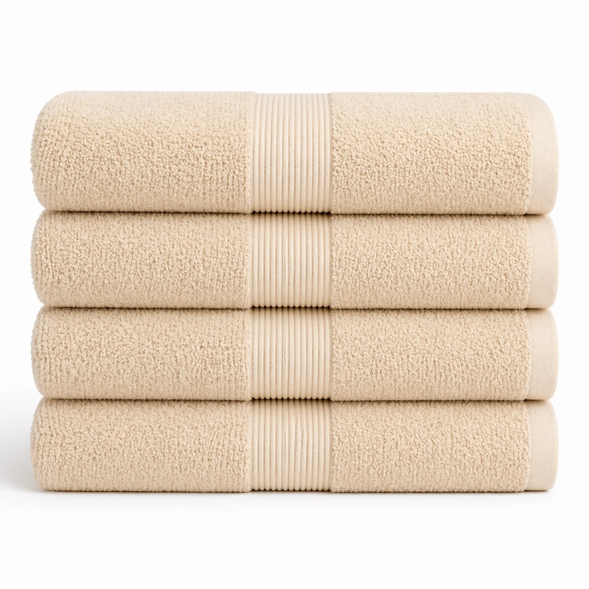 Bomulds håndklæde - 100% bomuld - Badehåndklæde 70x140 cm - Magnolia - Creme