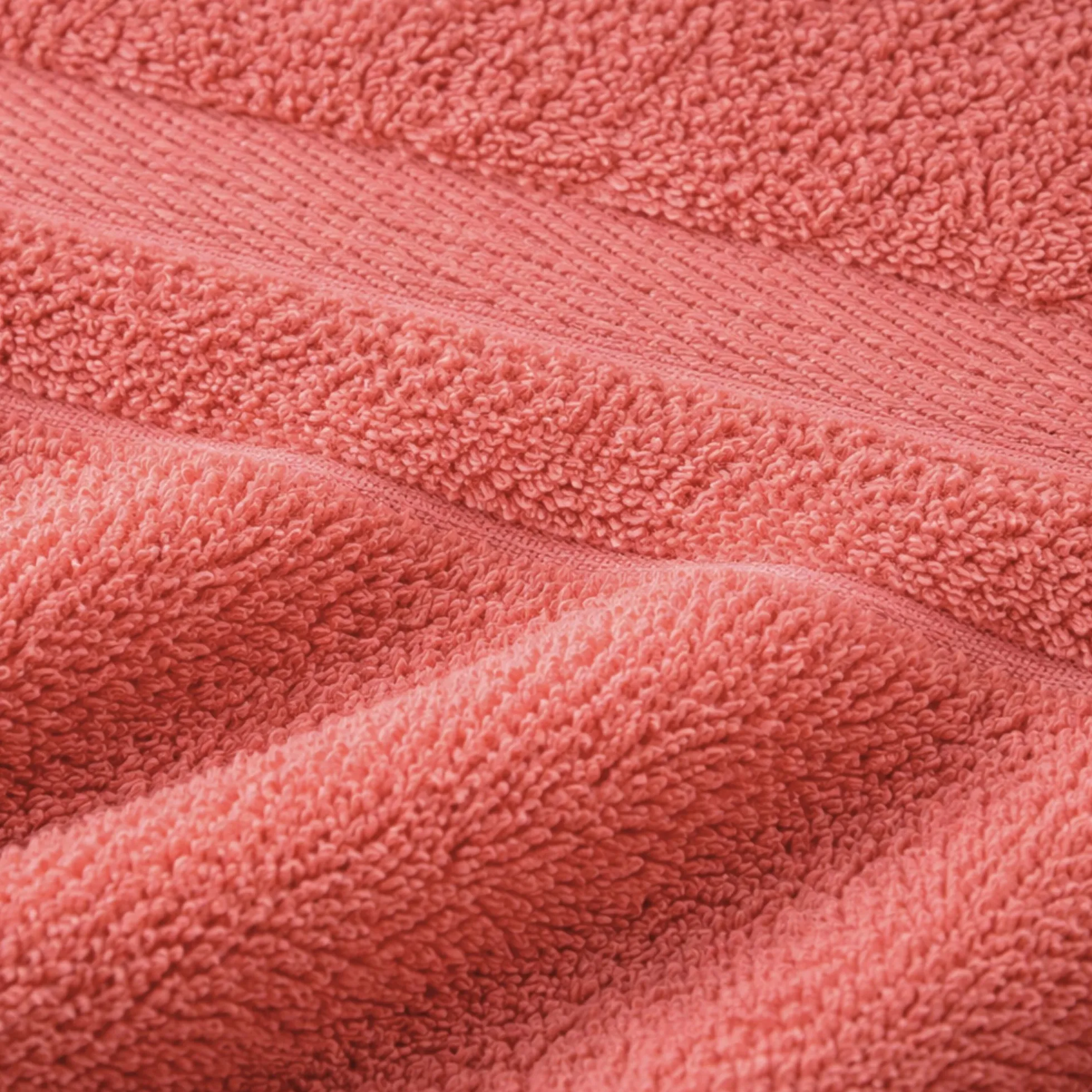 Bomulds håndklæde - 100% bomuld - Badehåndklæde 65x130 cm - Coral
