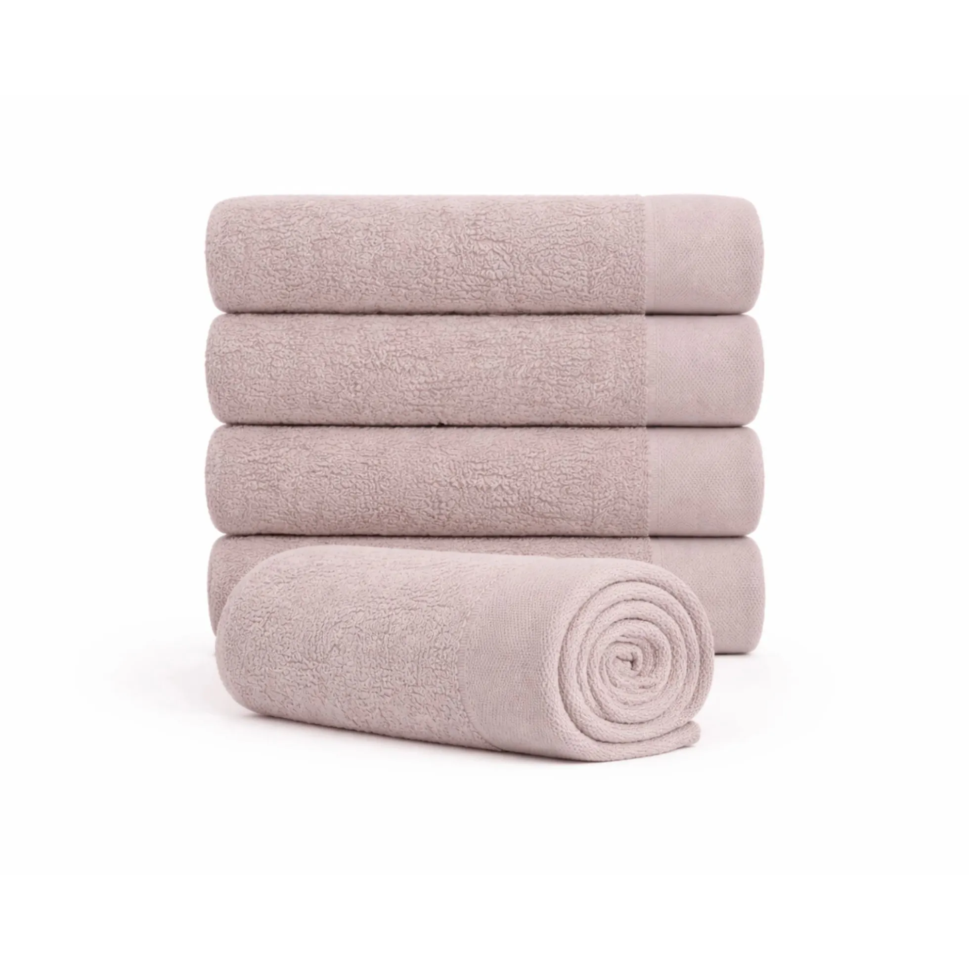 Bomulds håndklæde - 100% bomuld - Badelagen 100x150 cm - Valmue - Rosa